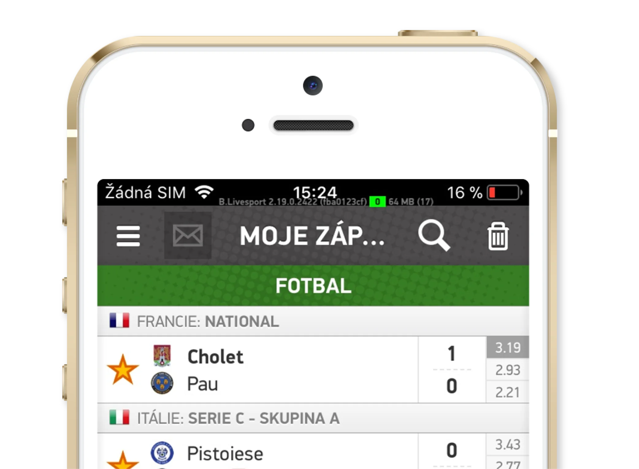 First native Flashscore app on iOS